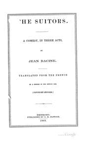 Tapa de The Suitors: A Comedy, in Three Acts