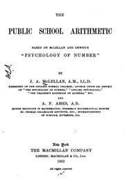Tapa de The Public School Arithmetic: Based on McLellan & Dewey's "Psychology of Number.".