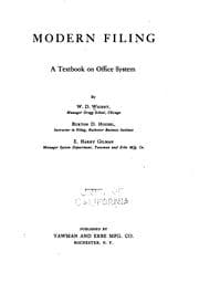 Tapa de Modern Filing: A Textbook on Office System