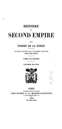 Tapa de Histoire du Second Empire