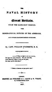 Tapa de The Naval History of Great Britain from the Earliest Period: With Biographical Notices of the ..