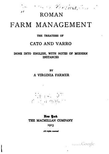 Tapa de Roman farm management