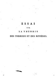 Tapa de Essai sur la théorie des torrens et des rivières