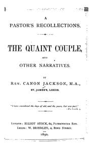 Tapa de A Pastor's Recollections: The Quaint Couple and Other Narratives
