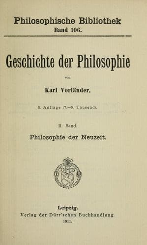 Tapa de Geschichte der Philosophie