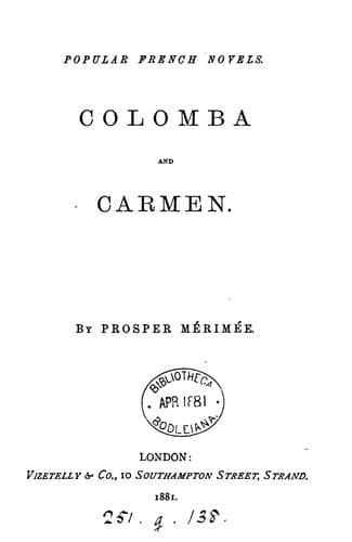 Tapa de Colomba and Carmen