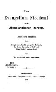 Tapa de Das Evangelium Nicodemi in der abendländischen Literatur: Nebst drei Excursen über Joseph von ..