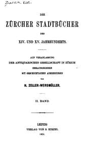 Tapa de Die Zürcher stadtbücher des XIV. und XV. jahrhunderts