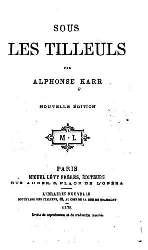 Tapa de Sous les tilleuls