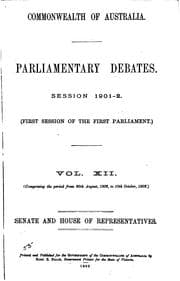 Tapa de Parliamentary Debates