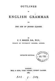 Tapa de OUTLINES OF ENGLISH GRAMMAR