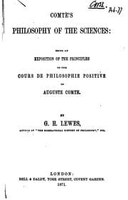 Tapa de Comte's Philosophy of the Sciences: Being an Exposition of the Principles of ..