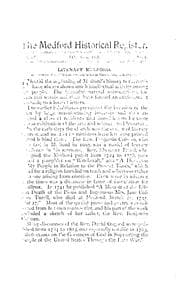Tapa de The Medford Historical Register