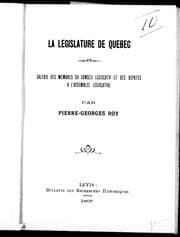 Tapa de La Législature de Québec