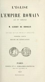 Tapa de L' eglise et l'empire romain au IVe siècle