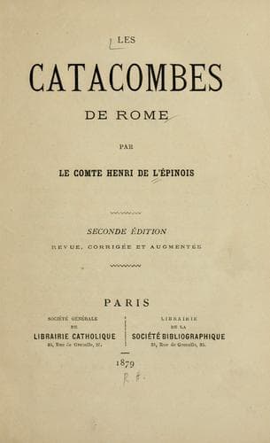 Tapa de Les catacombes de Rome