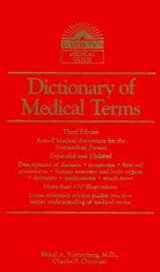 Tapa de Dictionary of medical terms for the nonmedical person