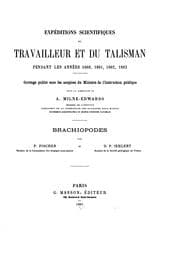 Tapa de Expéditions scientifiques du "Travailleur" et du "Talisman" pendant les années 1880, 1881, 1882 ...