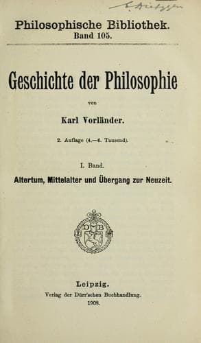 Tapa de Geschichte der Philosophie.