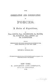 Tapa de The Correlation and Conservation of Forces: A Series of Expositions