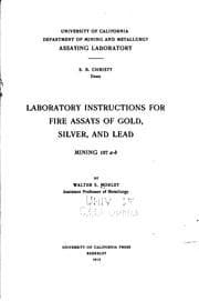 Tapa de Laboratory Instructions for Fire Assays of Gold, Silver, and Lead: Mining ...
