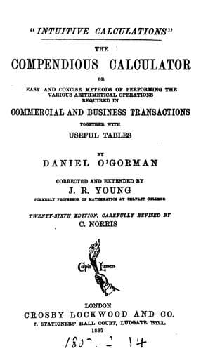 Tapa de Intuitive calculations; the readiest and most concise methods