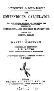 Tapa de Intuitive calculations; the readiest and most concise methods