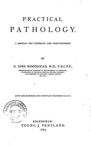 Tapa de Practical Pathology. A manual for students and practitioners.