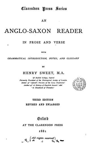 Tapa de AN ANGLO-SAXON READER