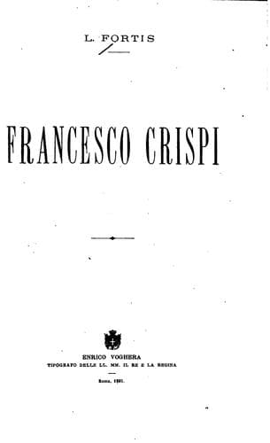 Tapa de Francesco Crispi