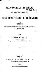 Tapa de Jean-Jacques Rousseau et les origines du cosmopolitisme littéraire: étude sur les relations ..
