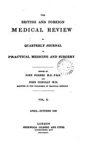 Tapa de The British and Foreign Medical Review or Quarterly Journal of Practical Medicine and Surgery