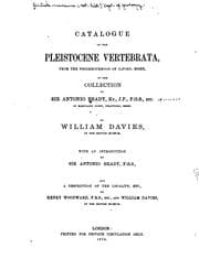 Tapa de Catalogue of the Pleistocene Vertebrata: From the Neighborhood of Ilford, Essex, in the ...