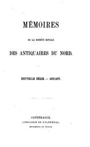 Tapa de Mémoires de la Société royale des antiquaires du nord