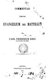 Tapa de Commentar über das Evangelium des Matthäus
