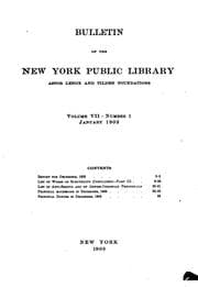 Tapa de Bulletin of the New York Public Library