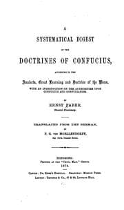 Tapa de A Systematical Digest of the Doctrines of Confucius: According to the Analects, Great Learning ..