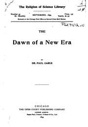 Tapa de The Dawn of a New Era and Other Essays