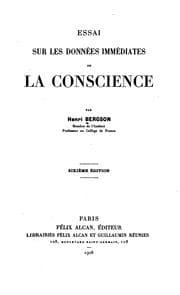 Tapa de Essai sur les données immédiates de la conscience