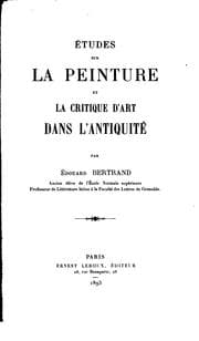 Tapa de Études sur la peinture et la critique d'art dans l'antiquité