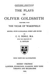 Tapa de The plays of Oliver Goldsmith
