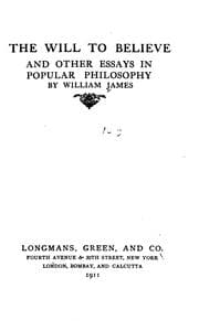 Tapa de The Will to Believe: And Other Essays in Popular Philosophy