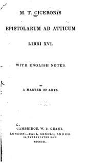 Tapa de M. T. Ciceronis Epistolarum ad Atticum