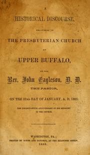 Tapa de A historical discourse delivered in the Presbyterian Church of Upper Buffalo