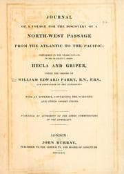 Tapa de Journal of a voyage for the discovery of a north-west passage from the Atlantic to the Pacific