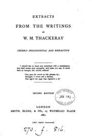 Tapa de EXTRACTS FROM THE WRITINGS OF W. M. THACKERAY