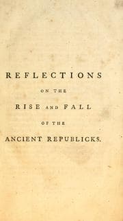 Tapa de Reflections on the rise and fall of the ancient republicks