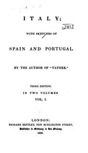 Tapa de Italy: With Sketches of Spain and Portugal