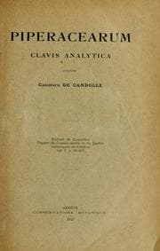 Tapa de Piperacearum clavis analytica