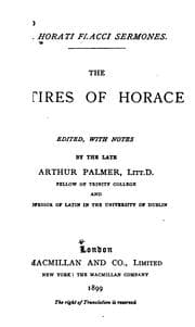 Tapa de Sermones: the satires of Horace